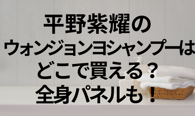 平野紫耀のウォンジョンヨシャンプーはどこで買える？全身パネルも！